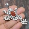 Red Carnelian Gemstone Handmade Solid 925 Sterling Silver Jewelry Pendant For Her