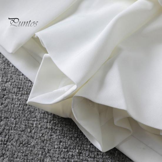 Женская мини-юбка с высокой талией и боковым разрезом, однотонная короткая юбка, дизайн трапециевидной формы, рабочая юбка с защитой от воздействия