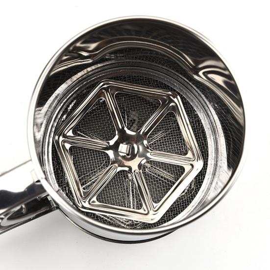 Сито для муки Сито для муки из нержавеющей стали Ручное сито для муки Двухслойное