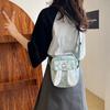 Trendy Korean Canvas Crossbody Bag For Women Stylish Cute Small Purse In Pink Green White Purple And Black