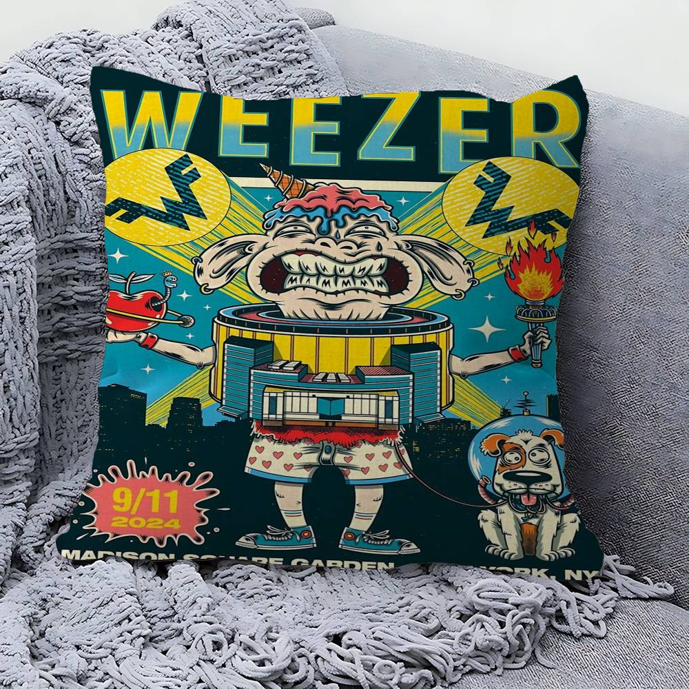 Weezer Музыкальная Группа Наволочка Полиэстер Диванные Подушки Декоративные Подушки-Пледы Домашний Декор Наволочка