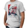 Сделай Америку Снова Великой Дональд Трамп Постер Женская или Мужская Футболка с Круглым Вырезом 100% Хлопок Мужские Футболки Верхняя Футболка