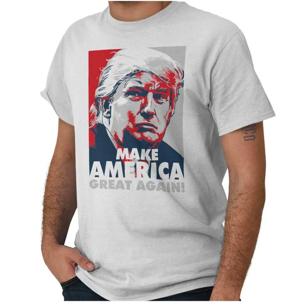 Сделай Америку снова великой Дональд Трамп Постер Женская или Мужская футболка с круглым вырезом