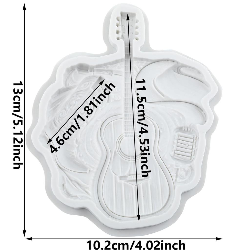 Силиконовые формы Музыкальная нота Гитара Цветок Виолончель Форма для мастики Инструменты для украшения торта Топпер для кекса Конфеты Смола Глина Шоколад Форма для ганаша