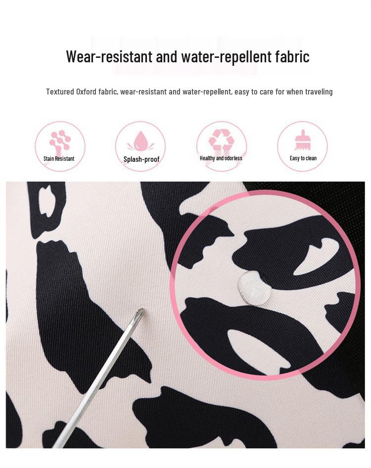 Легкая дорожная сумка-даффл большой вместимости с коровьим принтом для коротких деловых поездок и посещения спортзала