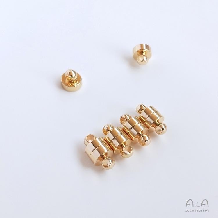 Магнитный соединитель для ожерелий и браслетов из серебра 14 карат с покрытием, сохраняющим цвет, для самостоятельного изготовления украшений.