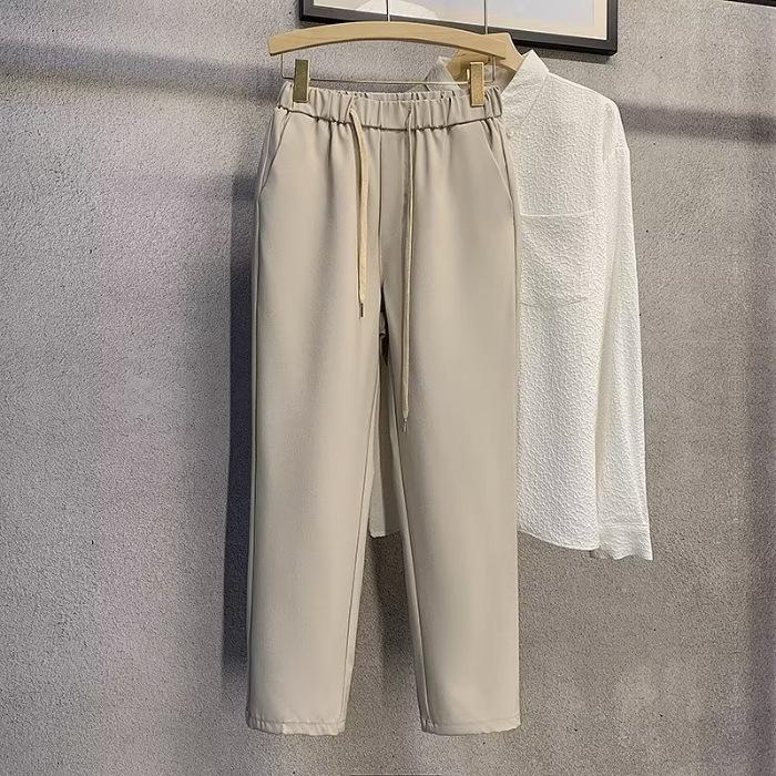 Мужские брюки-костюмы Slim Fit Nine-Point Casual с эластичной резинкой на талии, весна/лето - корейский стиль