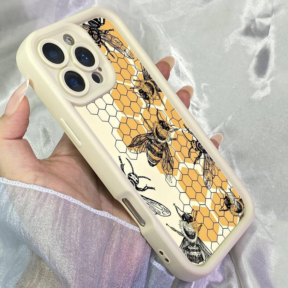 JT288 Соты Арт для iPhone 17 16 15 14 13 12 Pro Max Samsung S26 S25 Ultra A17 A16 A07 A56 A06 A15 Xiaomi 15T Redmi 15c Note 14 13 12 11 Мягкий Чехол