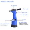 KP708 Pneumatic Riveter Hydraulic Rivet Gun Riveting Tool for Rivets 2.43.24.04.8mm