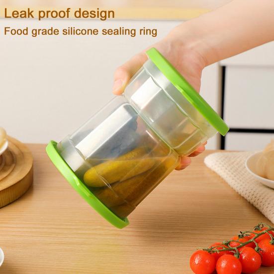 Банка для солений в форме песочных часов, разделитель сока для солений, пищевая, без BPA, герметичная, устойчивая к протечкам, банка для хранения солений
