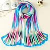 Silk Scarf Ethnic Style Women's Printed Beach Scarf Shawl Scarf Protection Scarf with Gentle Temperament for Women