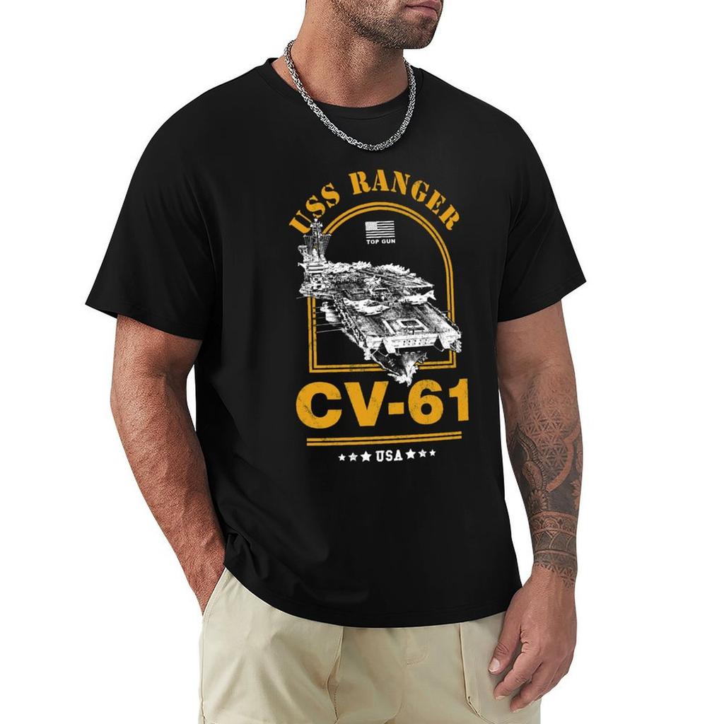 CV61 USS Ranger TShirt Fitness Training Breathable Tee