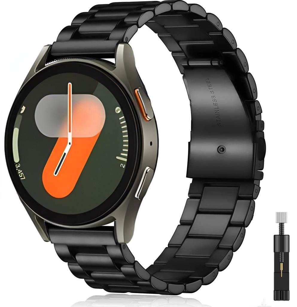Металлический ремешок 20 мм для Samsung Galaxy Watch 7 FE 6 5 4 44 мм 40 мм Браслет из нержавеющей стали Galaxy Watch 6 4 Classic 47 мм 46 мм
