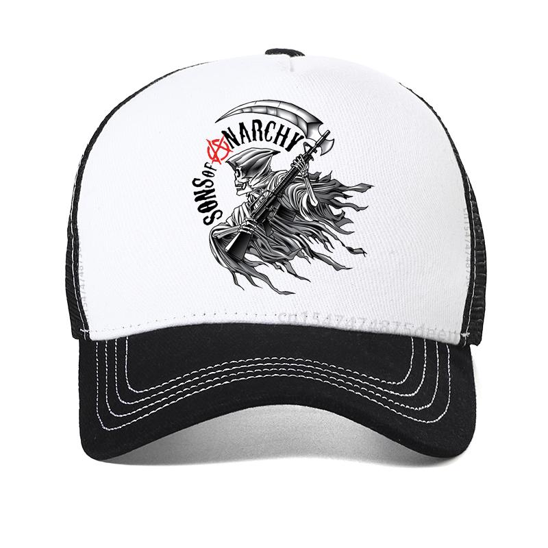Кепка бейсболка SAMCRO SOA Сыны Анархии Череп Повседневная Snapback Модная череп Высокое качество Гоночная Мотоцикл Спортивная кепка