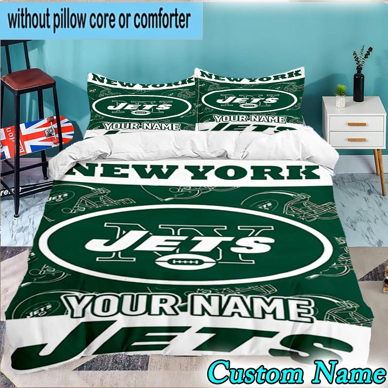 Custom Name 3PCS Jets Helmet Bedding Set,Including Duvet Cover And 2pcs Pillowcases Perfect for Bedroom,Dormitory,Fan Christmas gift