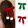 Рождественская заколка для волос Рождественский бант Форма банта Головной убор Зажим для пучков Элегантная пушистая заколка для волос Реквизит для фото
