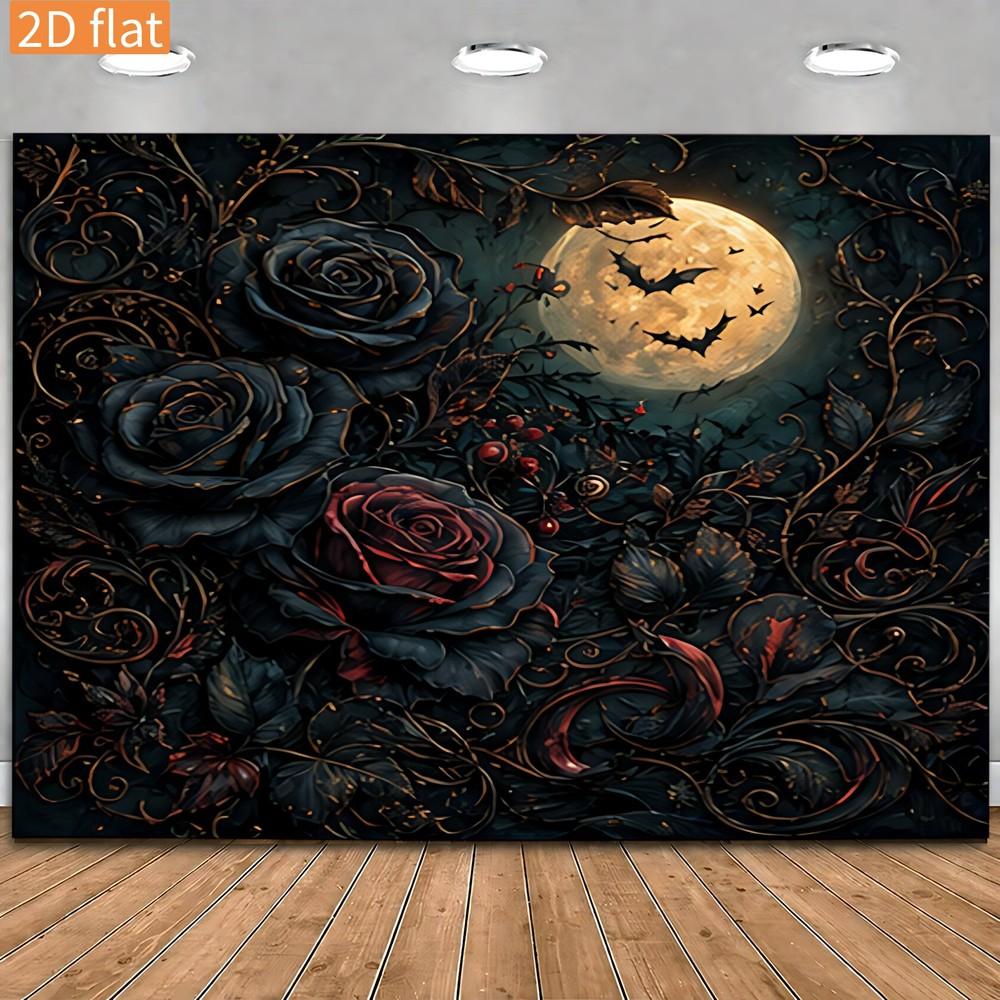 2D flat painting, 1 piece of Gothic Bohemian-style tapestry suitable for bedrooms, living rooms, and weddings. 2D flat painting