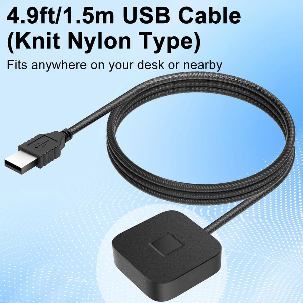 Сканер отпечатков пальцев с кабелем 5 футов для Windows Hello, Биометрический считыватель для входа по отпечатку пальца для Windows 10/11