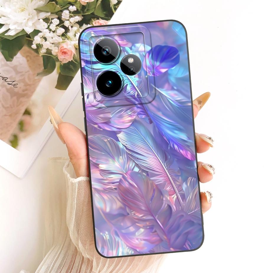 Чехол для Realme GT 7 GT7 T 5G RMX5061 Роскошные Цветы Конфетная Раскраска Мягкий ТПУ Чехол для Телефона Для Realme GT 7 Pro GT 7T 5G Fundas