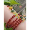 Women's Southern Red Multi-Turn 108-Bead Bracelet with Hetian Jade & Amber - Ethnic Style Jewelry for Men & Women.