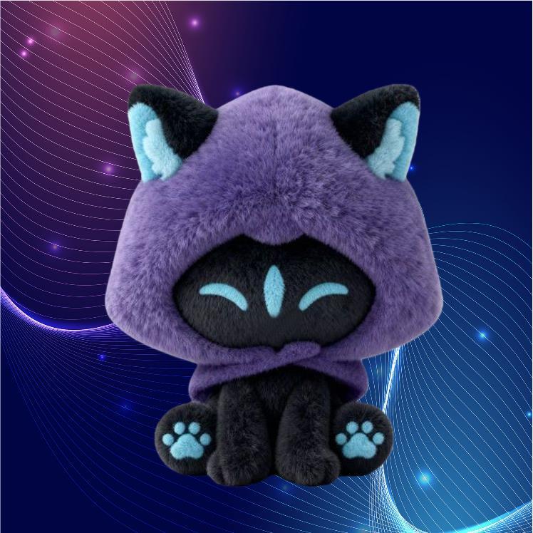 Cute Cat Plush Toy Soft Omens Kitten Stuffed Doll, Game Anime Figure Collectible, Birthday Gift for Fans, Kids Girls