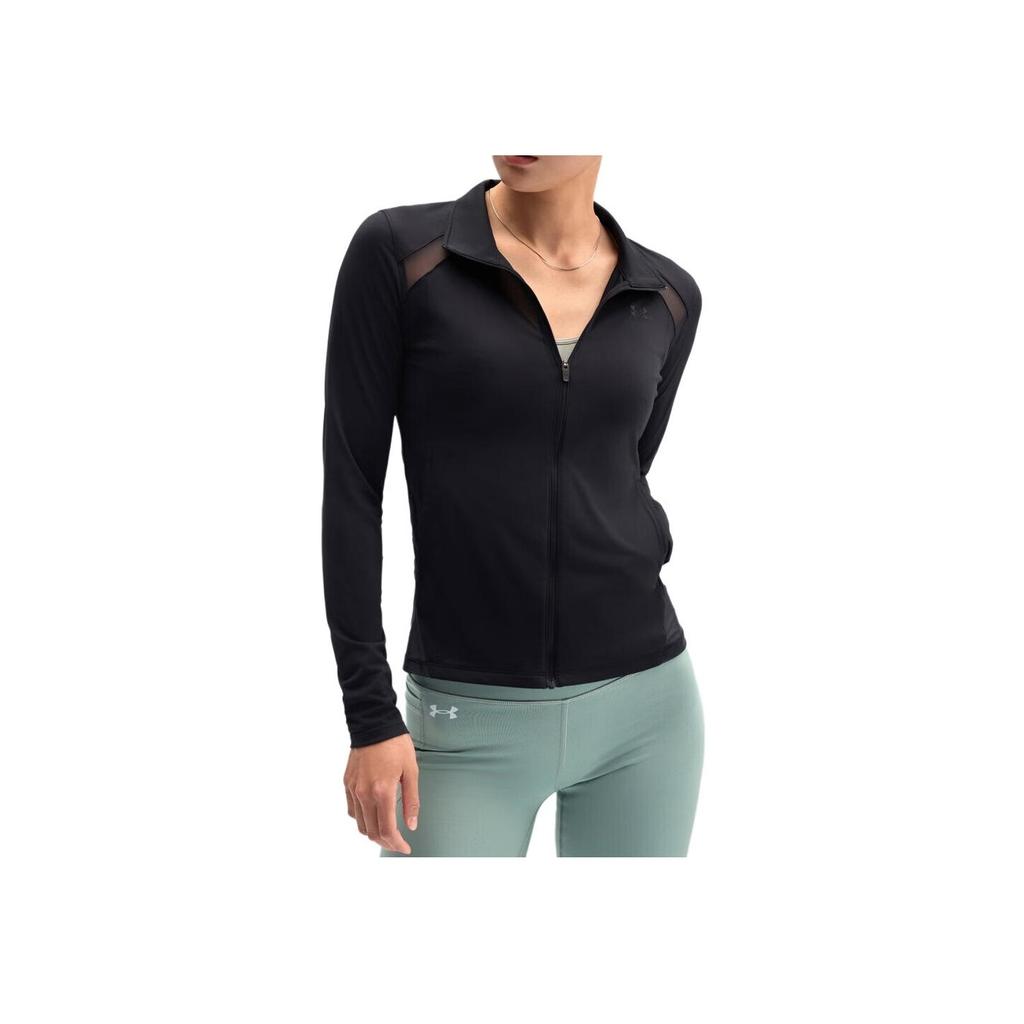 Under Armour Cool Mesh Comfortable Versatile Simple Fashion Solid Color Jacket Women Jacket Black 6007554-001