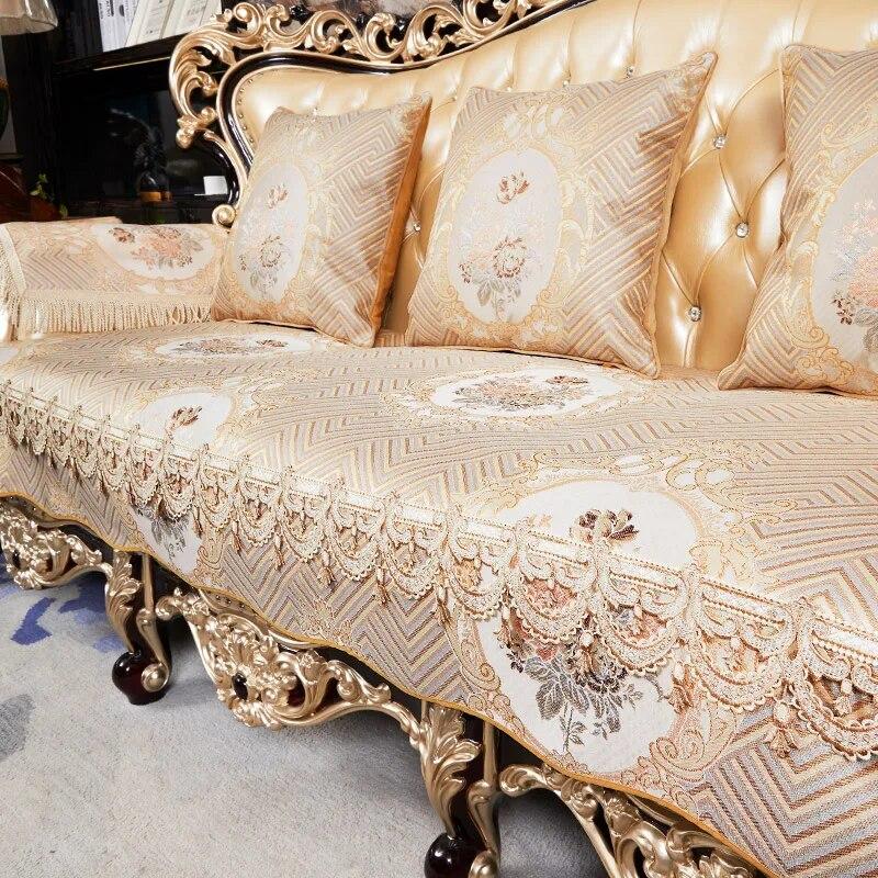 Европейский Роскошный Винтажный Вышитый Чехол на Диван Накидка Американская Подушка для Дивана Мебель для Гостиной Защитная Наволочка