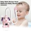 Elephant Baby Bath Shower Head with LCD Display Water Thermometer Electric Rechargeable Bathroom Showerhead Sprayer Toddlers Infants Tub Toy