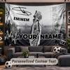 Wall Hanging Tapestry Custom NameEminem Pattern Personalized Printed Fabric Wall Decor