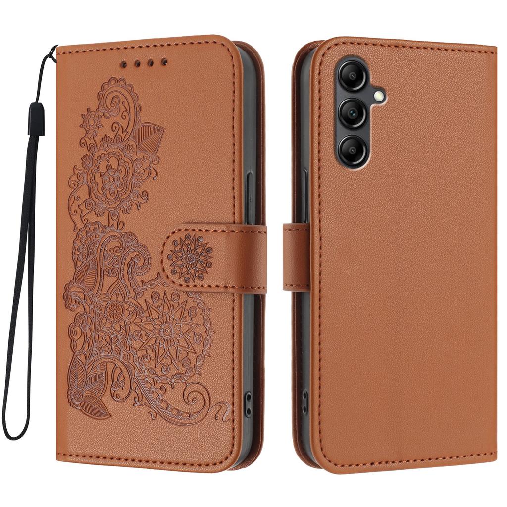 For Samsung Galaxy A15 5G/Galaxy A15 4G Phone Cases Mandala Flower Leather Wallet Mobile Cover with Strap
