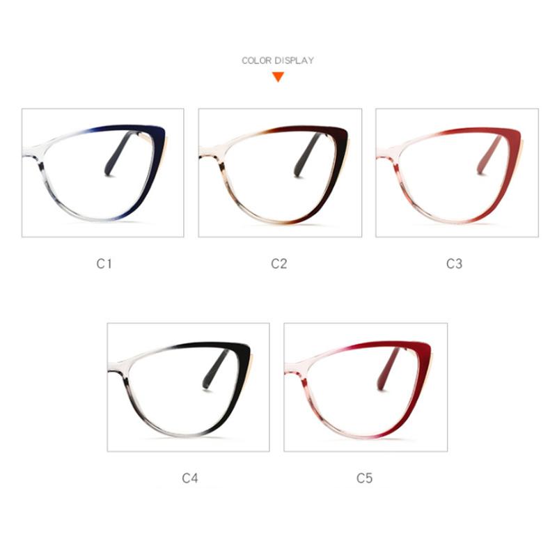 Cat Eyes Finished Myopia Glasses Women Men Cat Eye Nearsighted Eyewear Student Glasses Diopters Minus -1.0 -1.5 -2.5 To -6.0