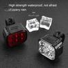 Ultra Bright Bike Light High Lumens Waterproof Rechargeable Non-Dazzling Simple Installation Bike Headlight Tail Light Set