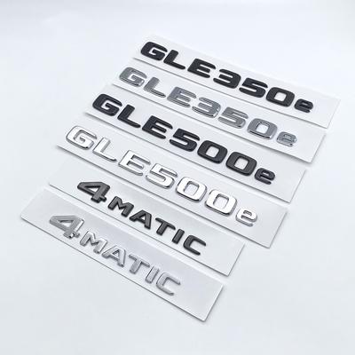 3D плоский шрифт, хромированные черные буквы GLE350e GLE500e GLE350de 4Matic, эмблема ABS для Mercedes Benz W166 V167, наклейка на багажник автомобиля с логотипом