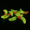 Artificial Lure 50Pcs Worm Shape Lifelike PVC Soft Bait Eco-friendly Fish for Freshwater