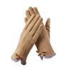 Anti-slip Plush Driving Gloves Bowknot Elasticity Soft Gloves Gift Winter Women Gloves  Snowboard