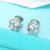 Crown Stud Earrings Women's Simple Mini Single Diamond Earrings Princess On The Run Small Zircon Earrings