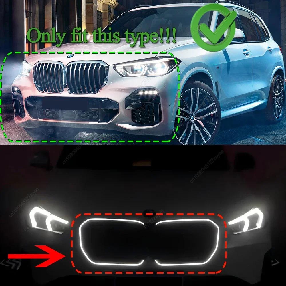 Front Kidney Grill Grille Racing Grills Grille With LED Lights For BMW X5 G05 M50i M50d xDrive30d 40i 40d 45e Pre-LCI 2018-2023