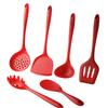 1/7 шт. Силиконовые антипригарные кухонные инструменты Красная лопатка для кастрюли Высококачественная кулинарная ложка Кулинария