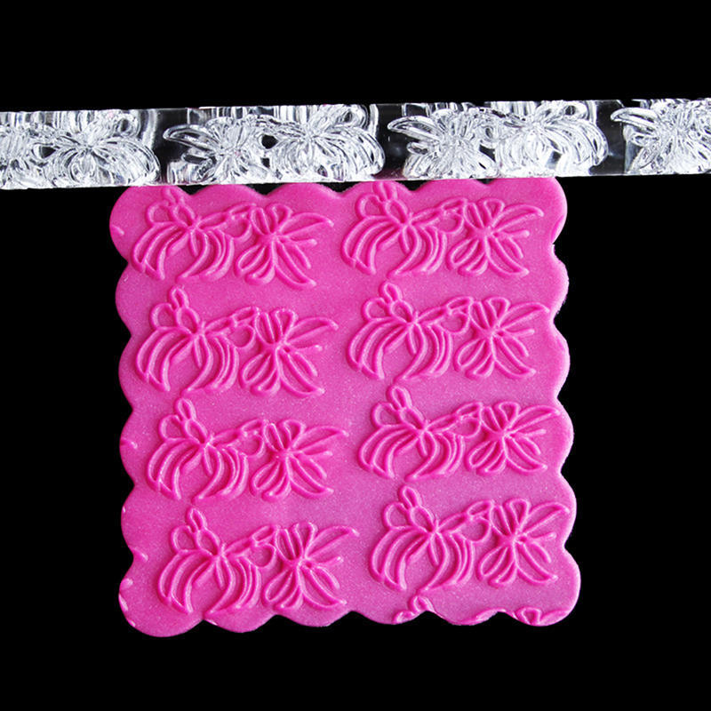 Тиснение акриловая скалка помадка сахар ремесло торт инструмент для украшения выпечки