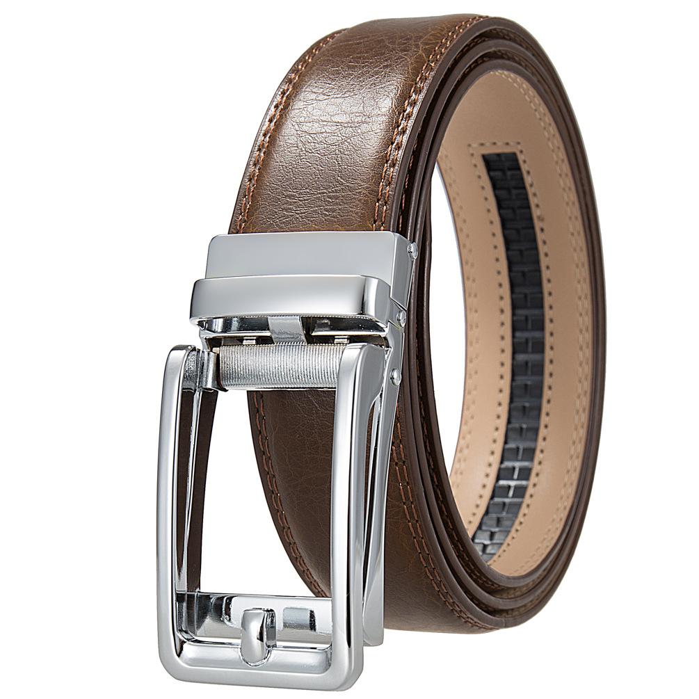 1 шт. Мужской ремень с автоматической пряжкой, модный деловой ремень из коровьей кожи, ремень Ly36-3 3315-1