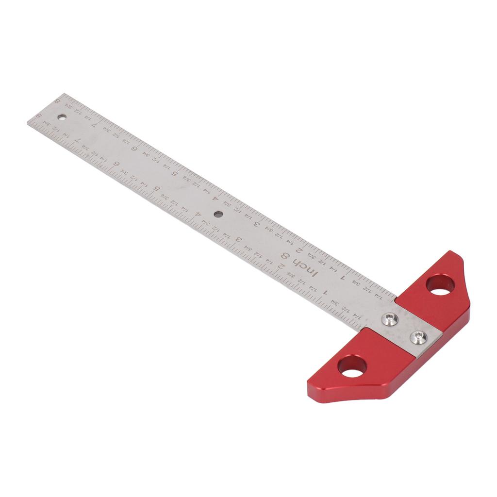 Т-образная линейка 8 дюймов для рисования, металлическая, для деревообработки, разметки, измерения, чертилка, метрическая/имперская шкала для