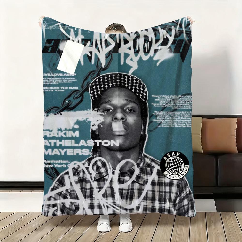 A$Aps R-Rocky A-Asap Плед-бросок Фланелевый Пушистый Мягкий Теплый Для кожи Покрывало Для дивана Кровати Офиса Дневного сна Зимний