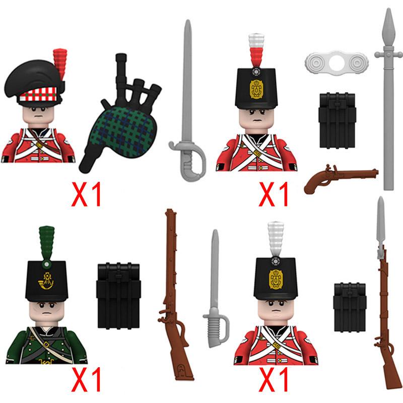 Наполеоновские Войны Военные Строительные Блоки Мини Кирпичики Фигурки Подарки Оружие Развлечения Оборудование Русский Франция Великобритания Италия Солдаты Игрушки