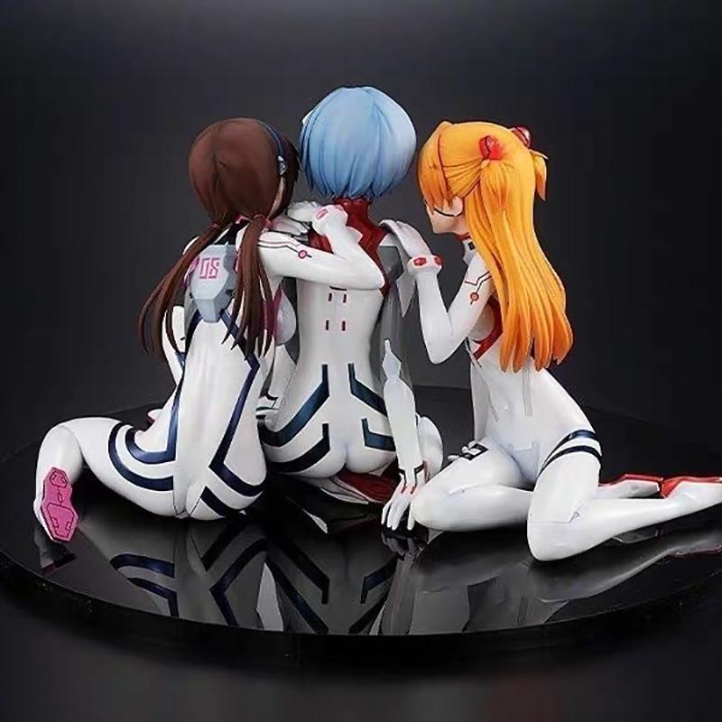 3 шт./компл. EVA Ayanami Rei Фигурки Аниме NEON GENESIS EVANGELION Asuka Langley Soryu Makinami Рисунок Модель Игрушки Подарки