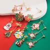 Christmas Series Earrings for Women, Personalized Snowman, Reindeer, Snowflake Drop Earrings, Alloy Oil Drop Holiday Earrings