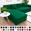 Sofa Cover Spandex Solid Color Elastic Sofa Cover For Living Room 1 /2 /3 /4 Set Seater Sectional Corner Slipcovers Sofa L Shape