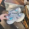 Retro Color Matching Thick-soled Heightening Dad Shoes Women's 2025 New Fashionable Versatile Mesh Breathable Casual Sports Shoes