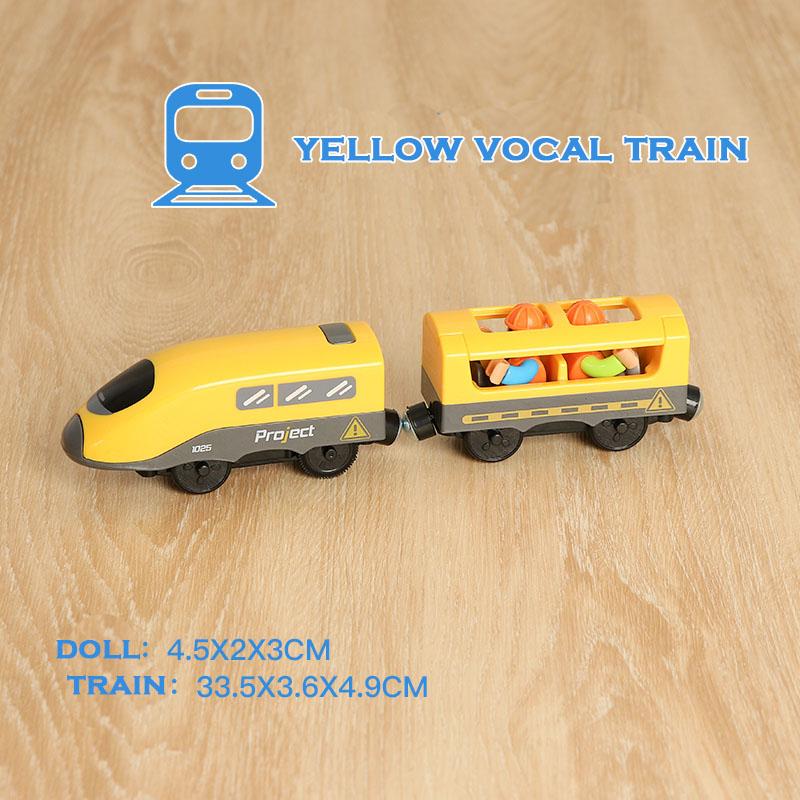 RC Electric Train Set Locomotive Magnetic Train Diecast Slot Toy Fit for Brand Wooden Train Railway Track Toys for Kids Gifts