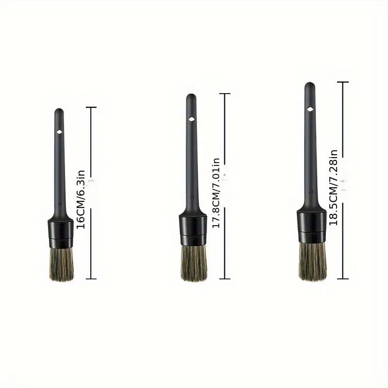 3 шт. Щетка для чистки экстерьера и интерьера автомобиля, щетки из щетины кабана для чистки автомобиля, инструменты для чистки деталей автомобиля, щетка для чистки приборной панели