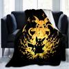 Pokemon Art Print Flannel Blanket, Soft Warm Lightweight Throw Blanket for living Room,Sofa Bed Camping office